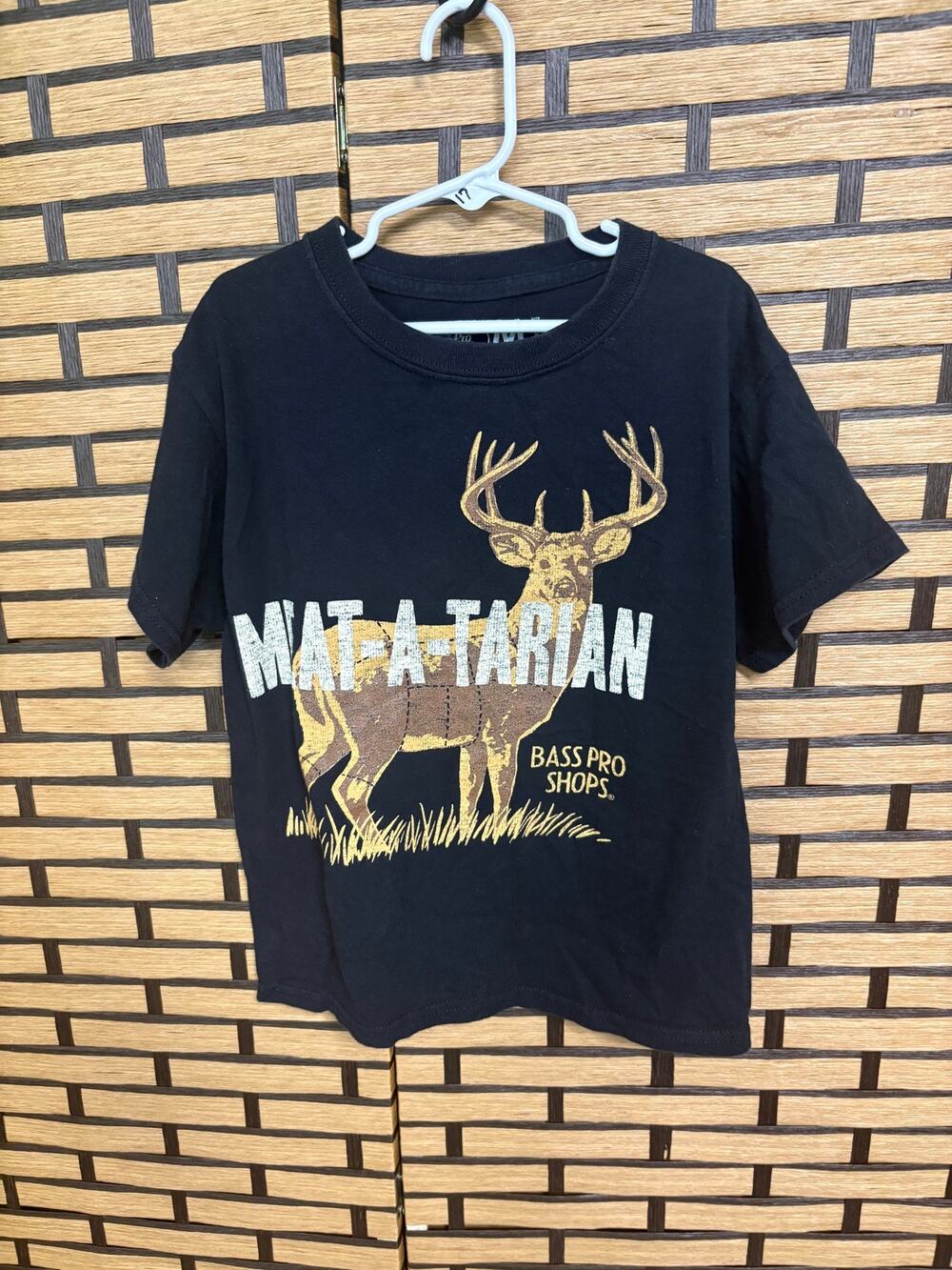 Bass Pro Shop Black Meat-a-tarian T Shirt Boys Medium
